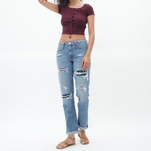 Aeropostale Real Denim Mid - Rise Ankle Boyfriend